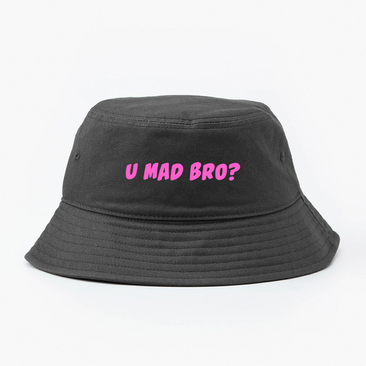 U Mad Bro? Pink Bucket Hat