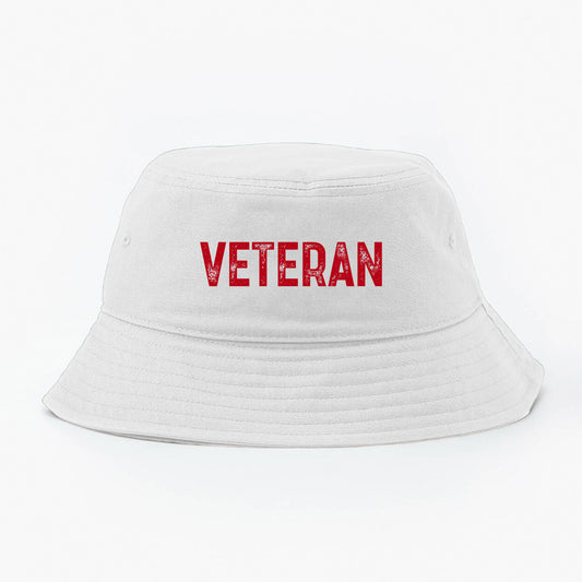 Veteran Red Bucket Hat