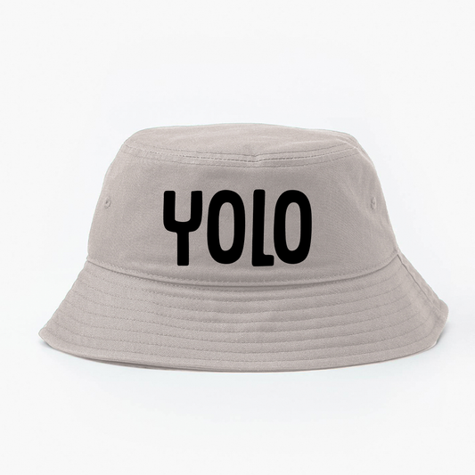 YOLO Black Bucket Hat