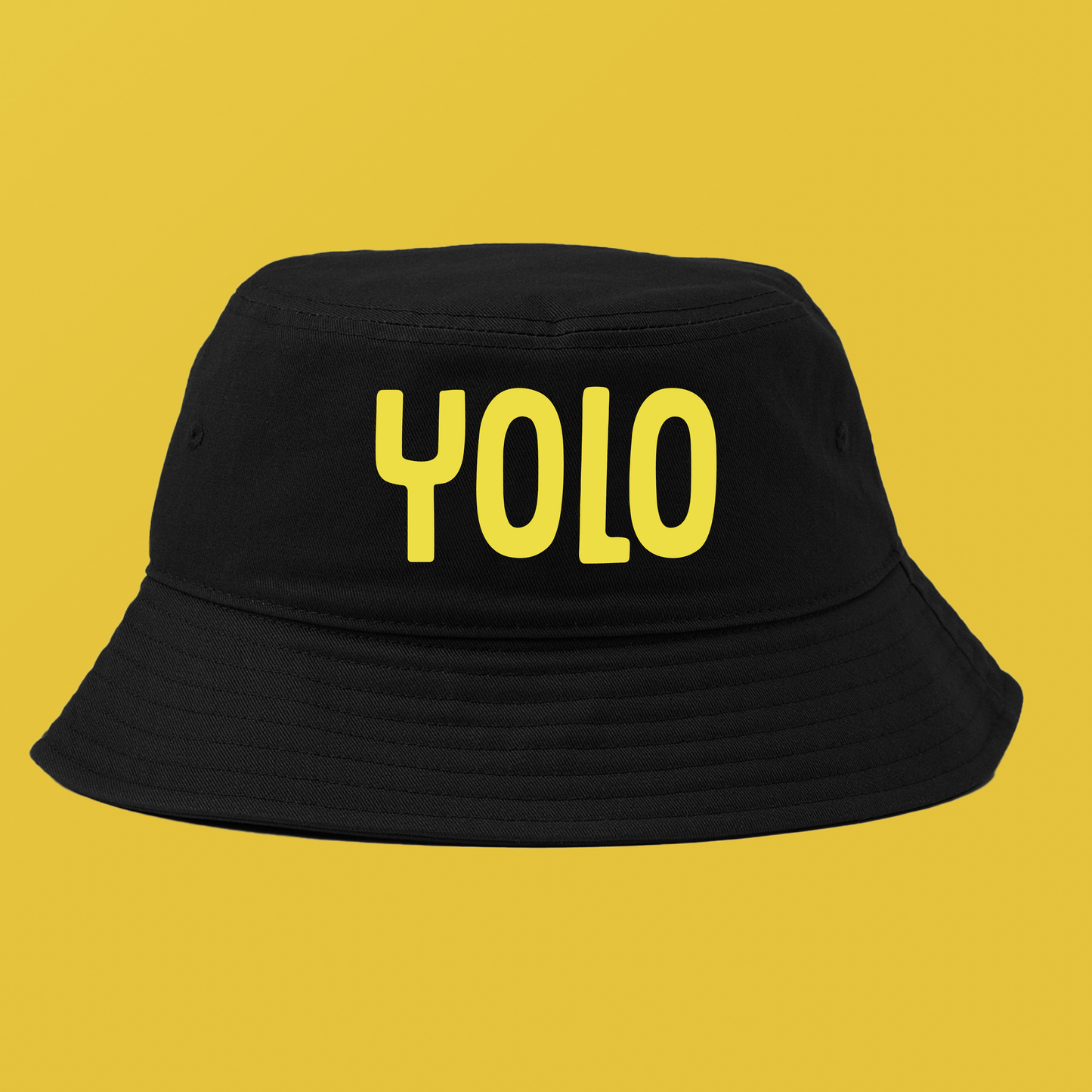 YOLO Yellow Bucket Hat