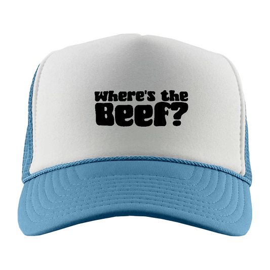 Where's the Beef? Black Foam Trucker Hat