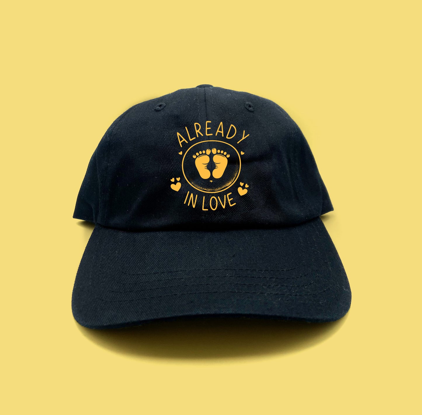 Baby Footprints Yellow Dad Hat