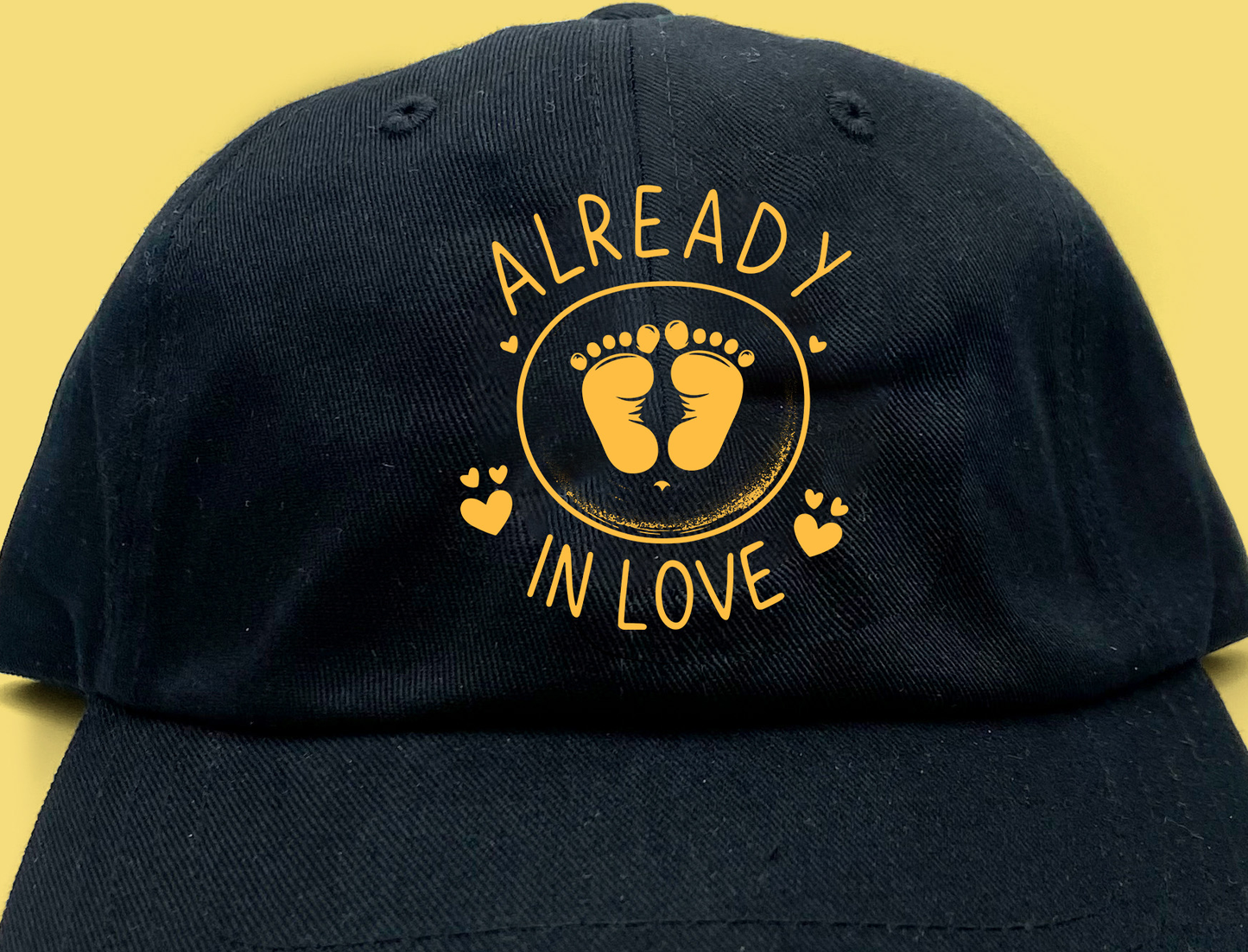 Baby Footprints Yellow Dad Hat