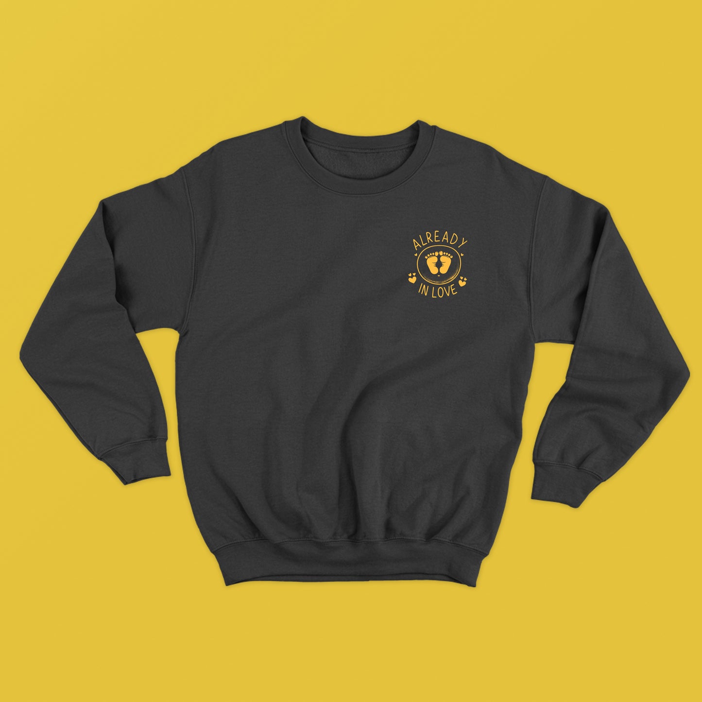 Baby Footprints Yellow Sweatshirt