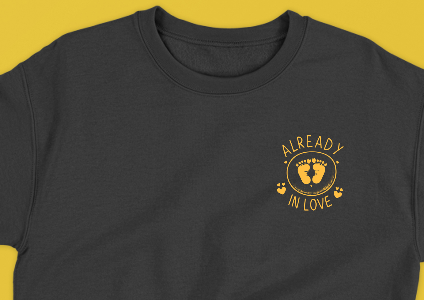 Baby Footprints Yellow Sweatshirt
