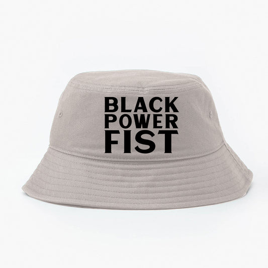 Black Power Fist Black Bucket Hat