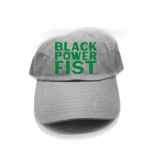 Black Power Fist Green Dad Hat