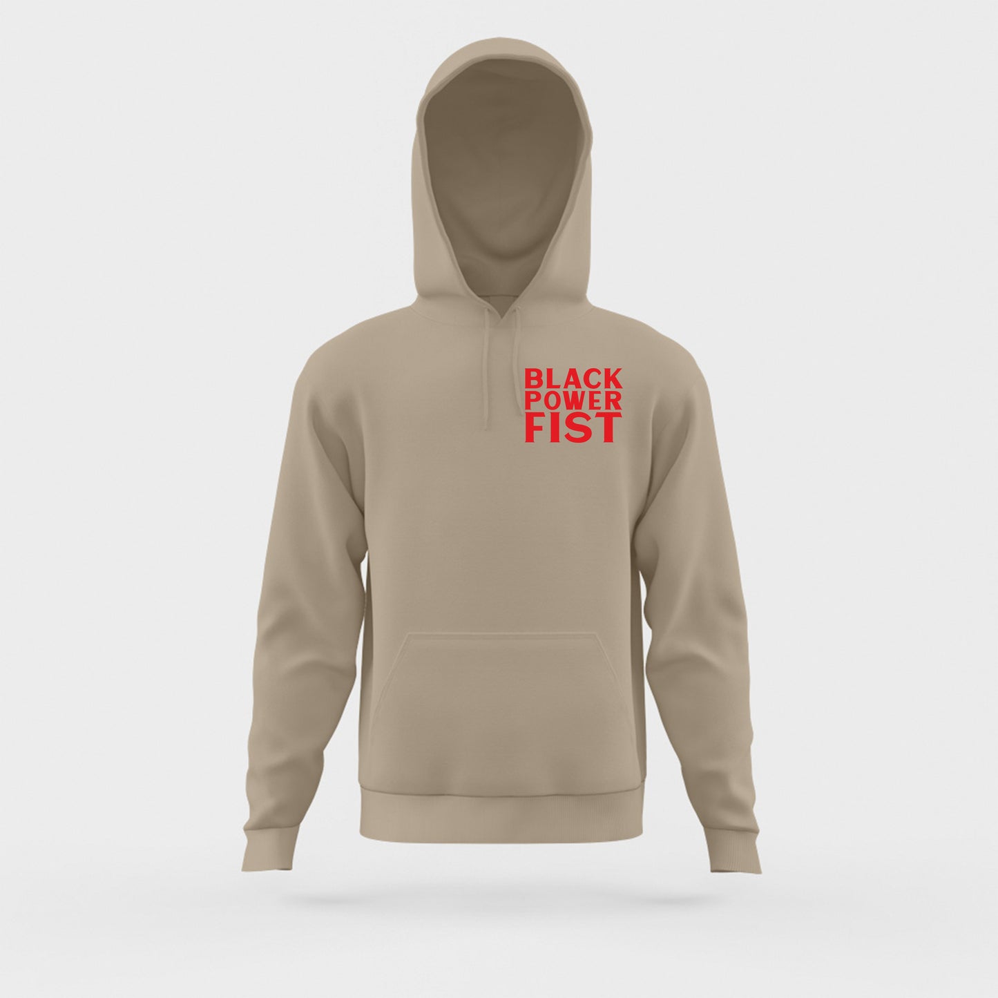 Black Power Fist Red Hoodie