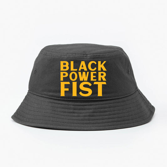 Black Power Fist Yellow Bucket Hat