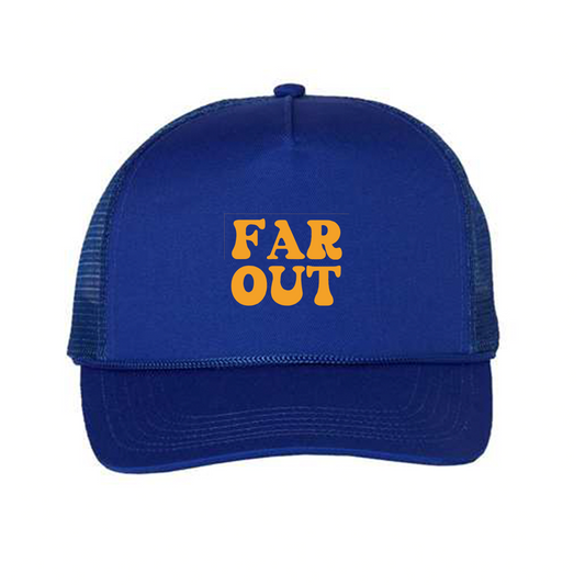 Far Out Gold Foam Trucker Hat