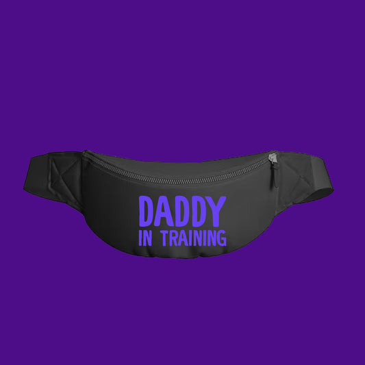 daddy in training blue violet fanny pack