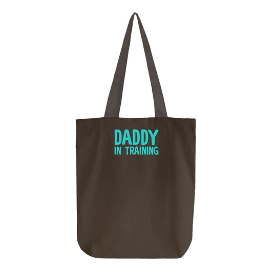 daddy in training green tote bag