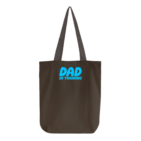dad in training blue tote bag