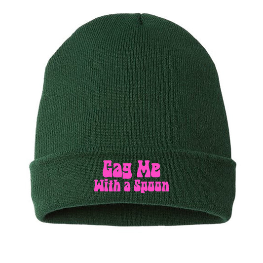 Gag Me With a Spoon Pink Beanie
