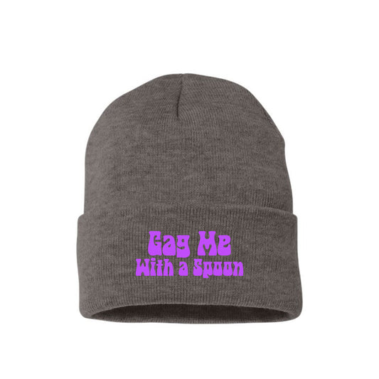 Gag Me With a Spoon Purple Beanie