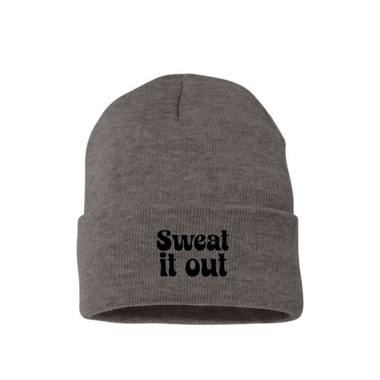 Sweat it out Black Beanie