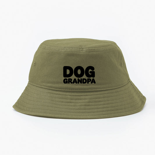 Dog Grandpa Black Bucket Hat