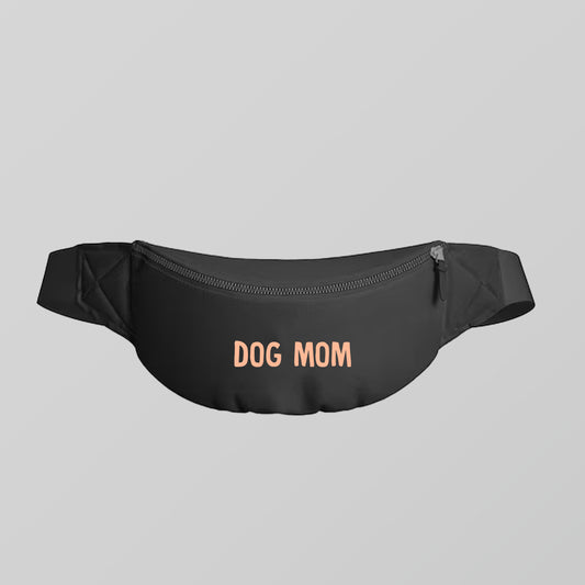 Dog Mom Black Fanny Pack