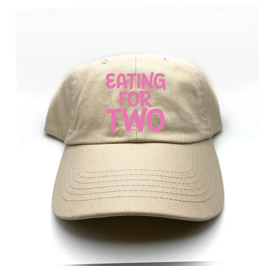 "Eating For Two" Pink Dad Hat