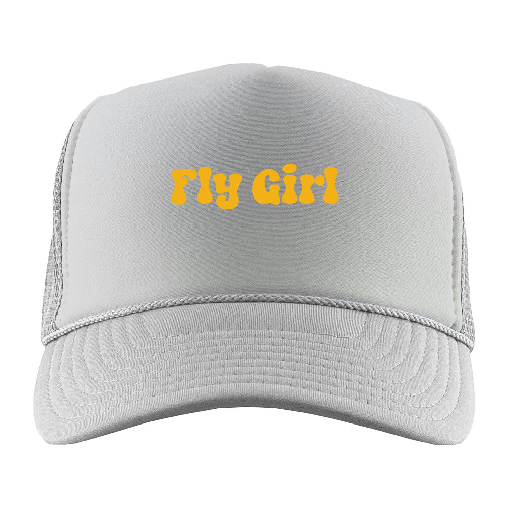 Fly Girl Yellow Foam Trucker Hat