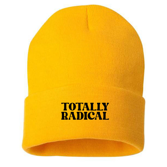 Totally Radical Black Beanie