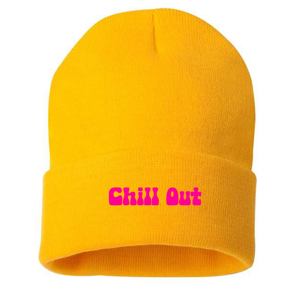 Chill Out Pink Beanie