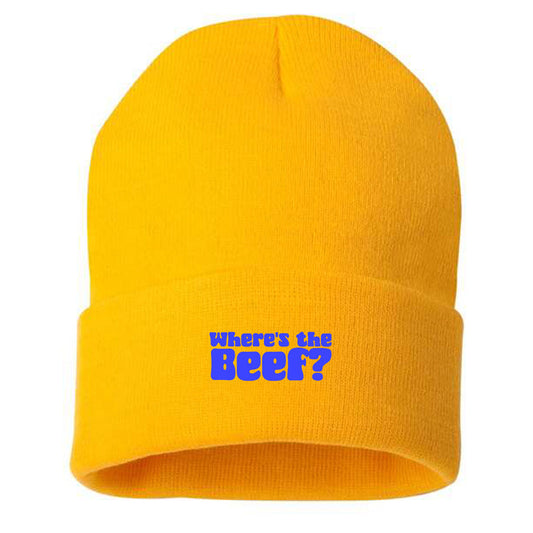 Where's the Beef? Blue Beanie