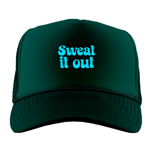 Sweat It Out Cyan Foam Trucker Hat