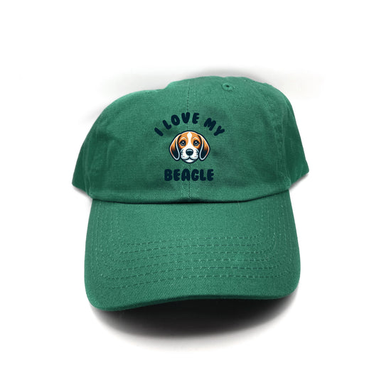 I Love My Beagle Dad Hat