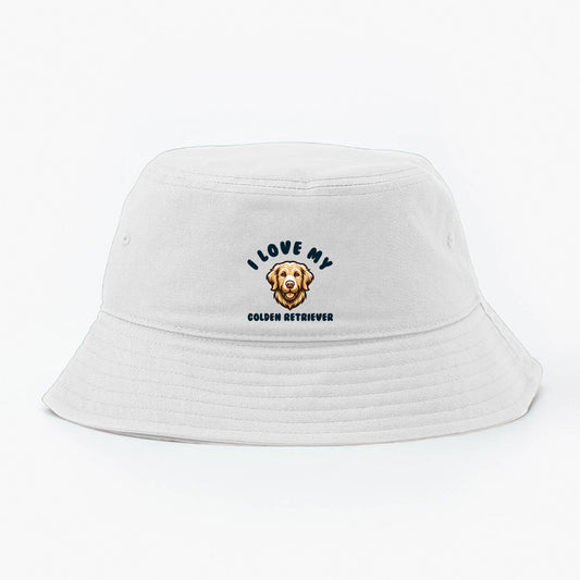 I Love My Golden Retriever Bucket Hat