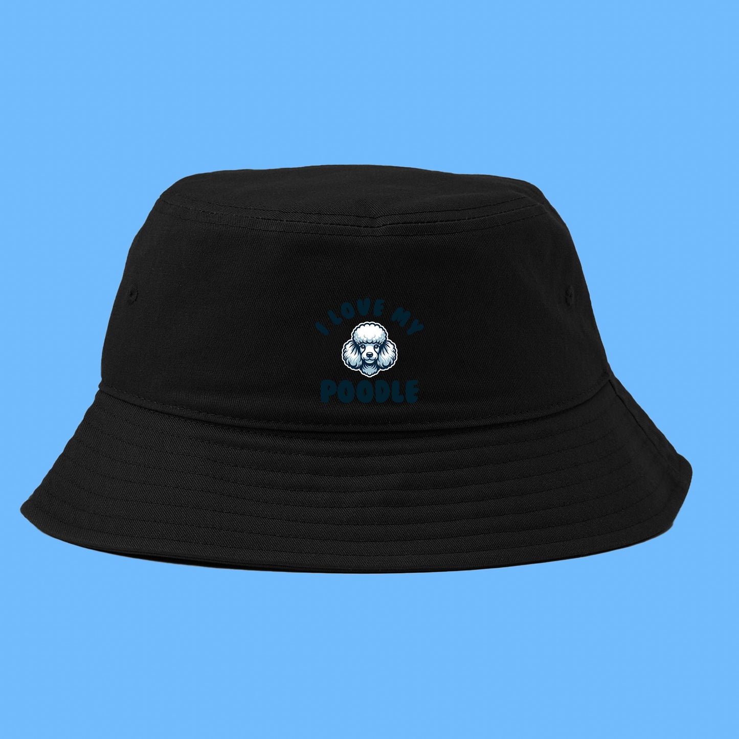 I Love My Poodle Bucket Hat