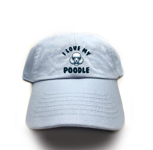 I Love My Poodle Dad Hat