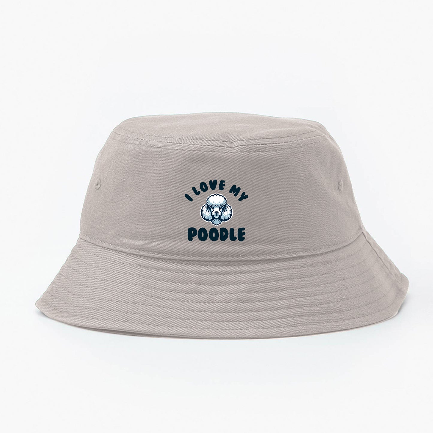 I Love My Poodle Bucket Hat
