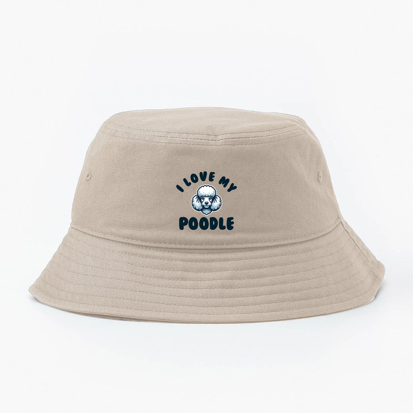 I Love My Poodle Bucket Hat