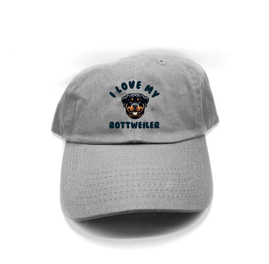 I Love My Rottweiler Dad Hat