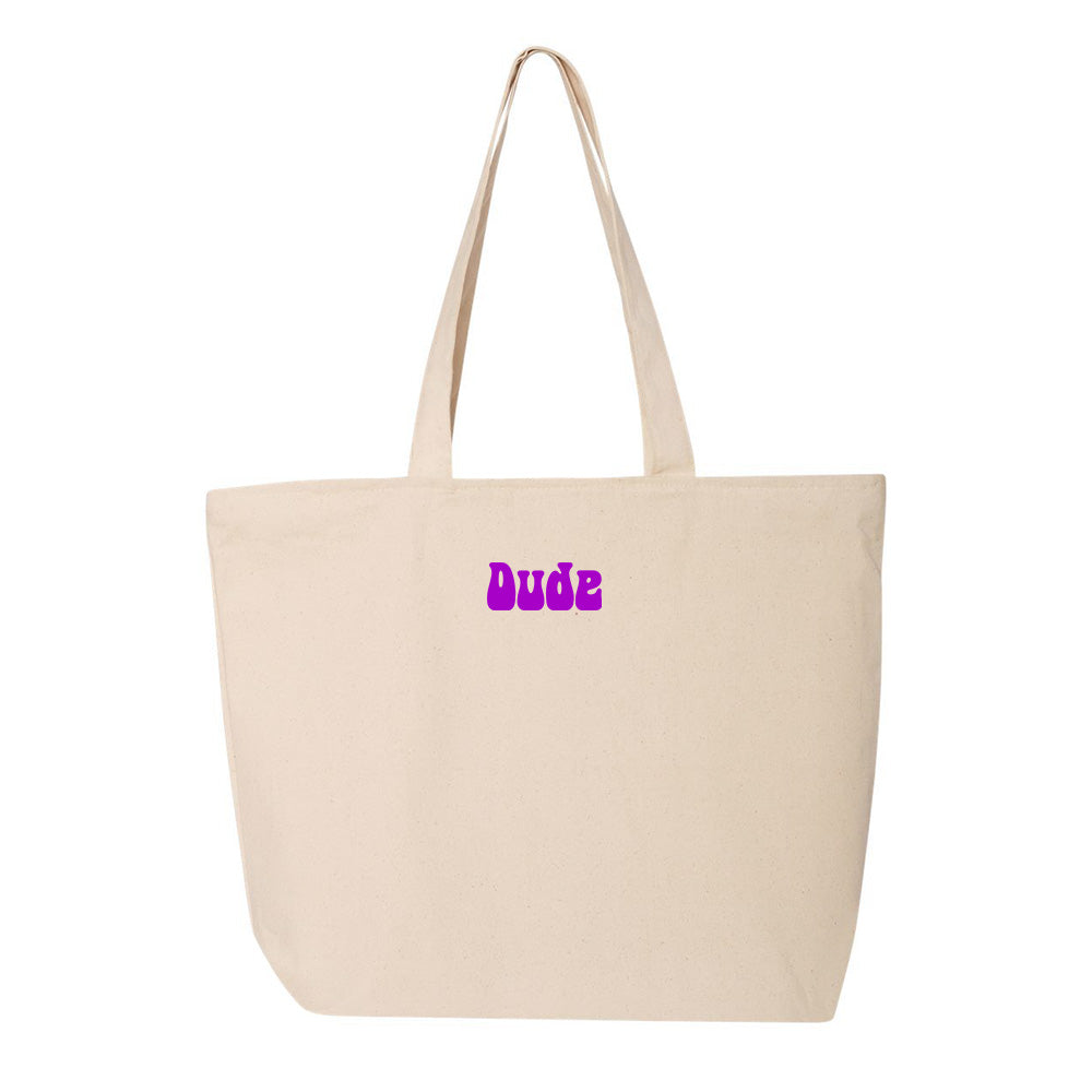 Dude Purple Tote Bag