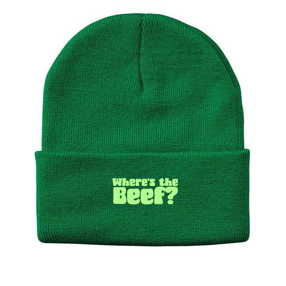 Where's the Beef? Green Beanie