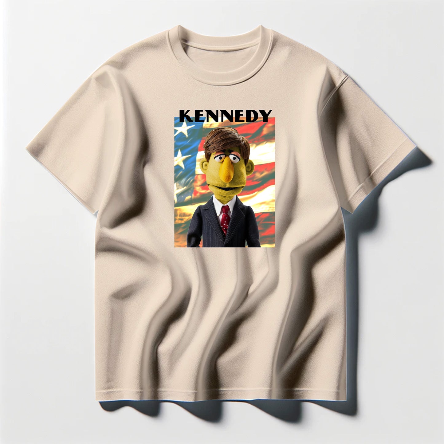 kennedy muppet flag  tee shirt