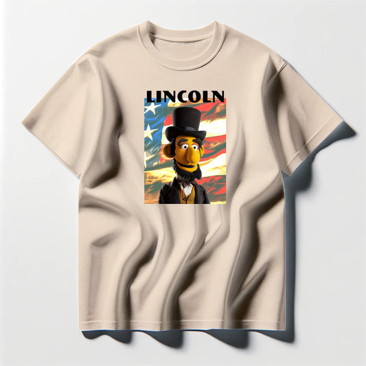 lincoln muppet flag tee shirt