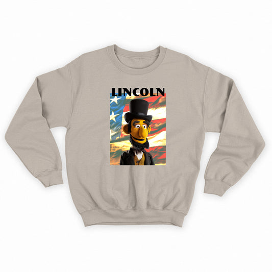 lincoln muppet flag  sweatshirt