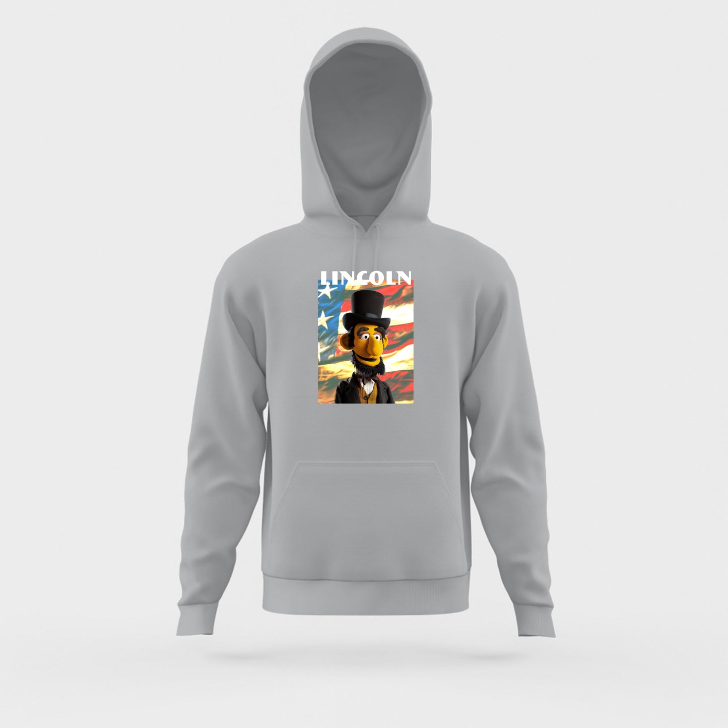 lincoln muppet flag hoodie