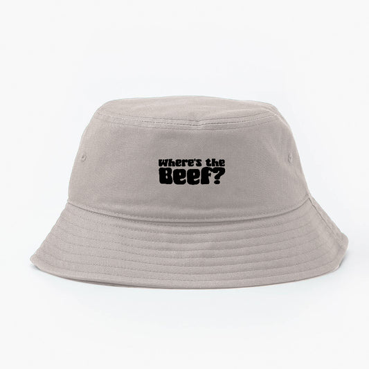 Where's the Beef? Black Bucket Hat
