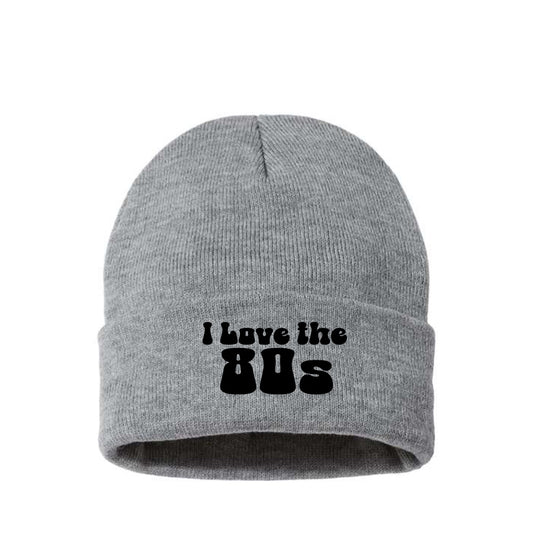 I Love the 80s Black Beanie Hat