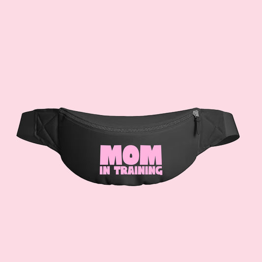 mom in training light pink fanny pack