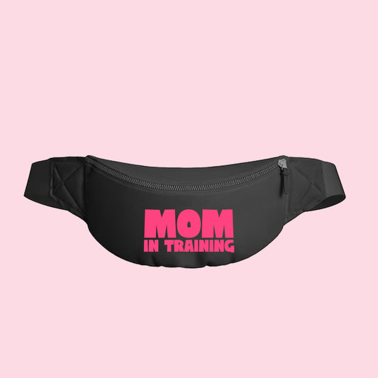 mom in training pink fanny pack