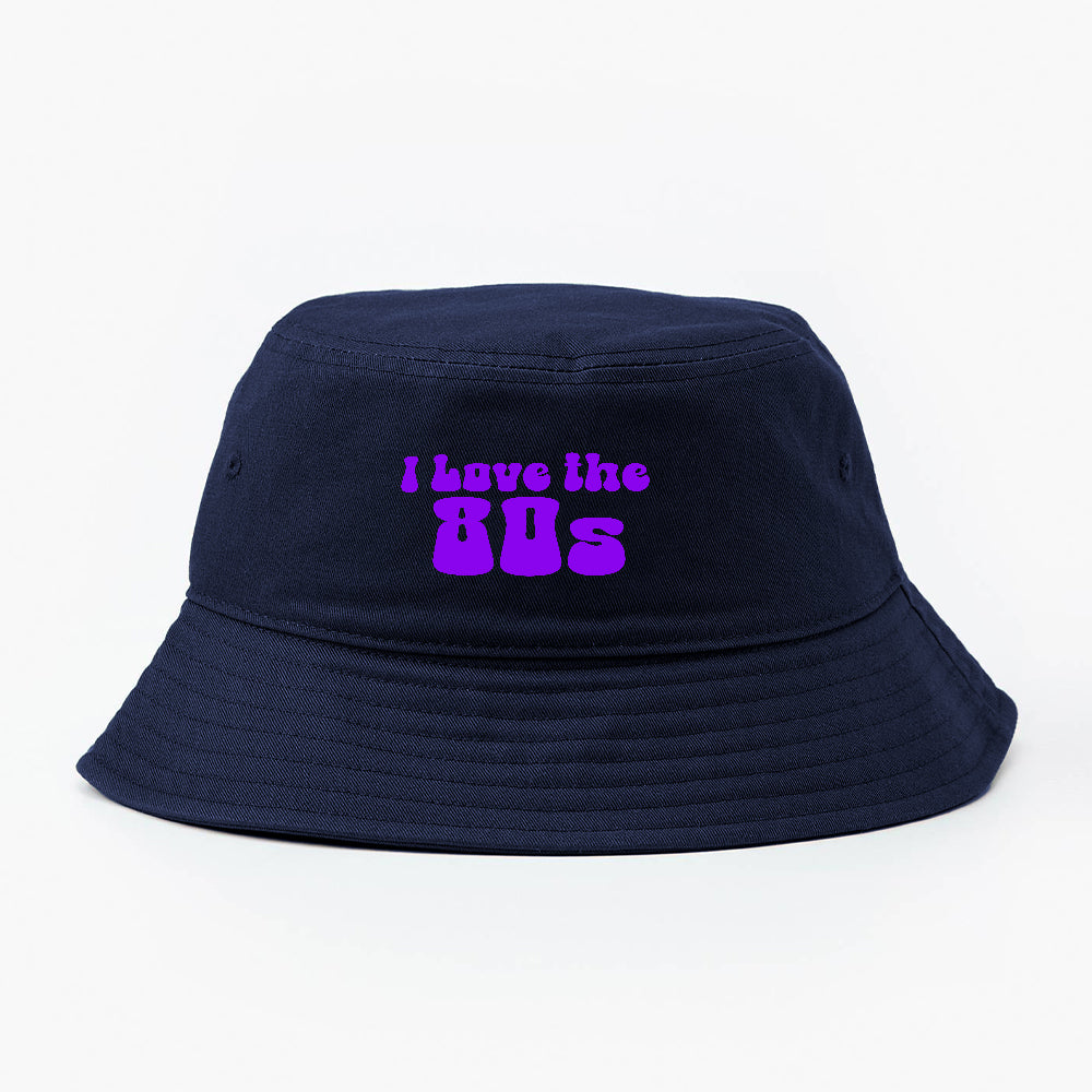 I Love the 80s Purple Bucket Hat
