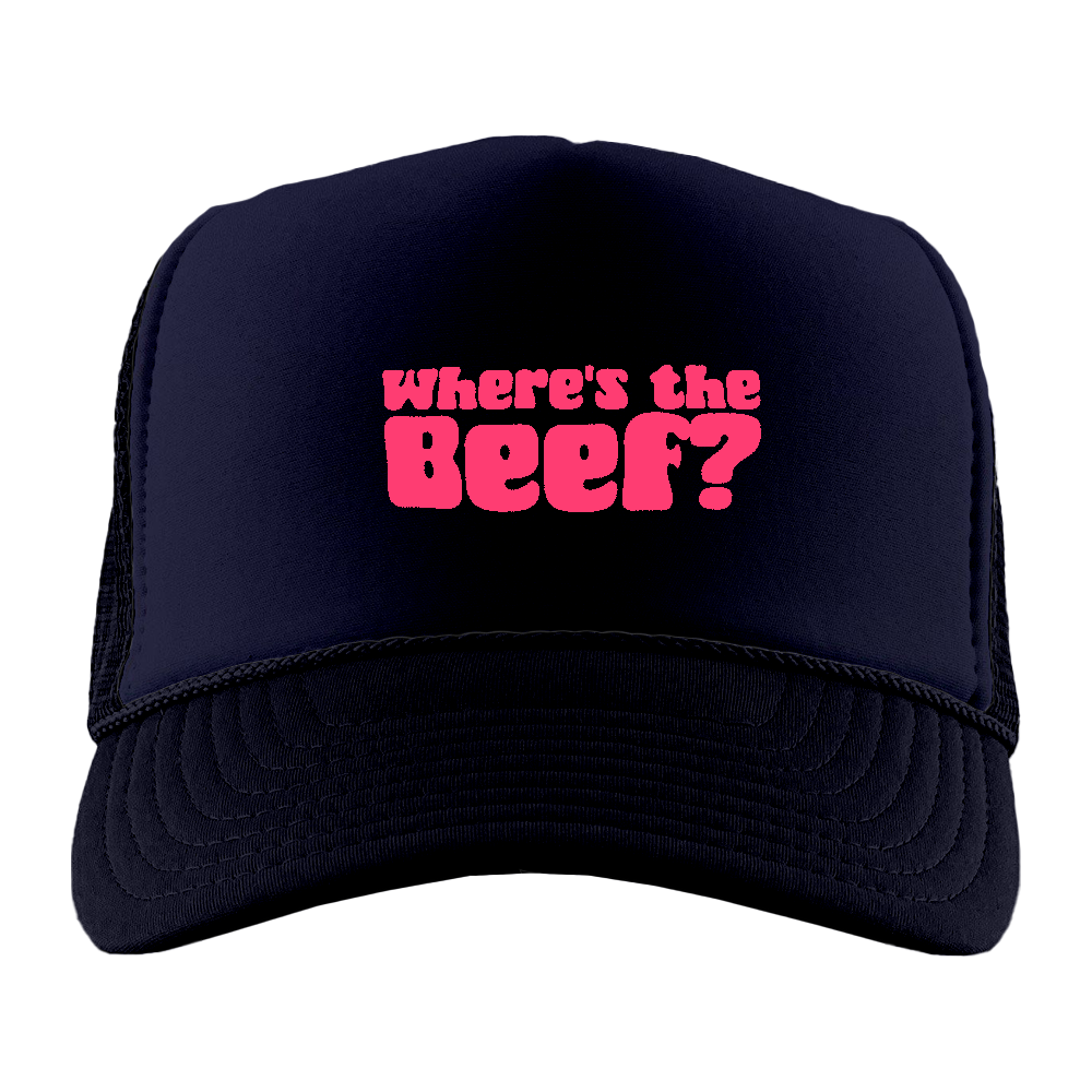 Where's the Beef? Pink Foam Trucker Hat