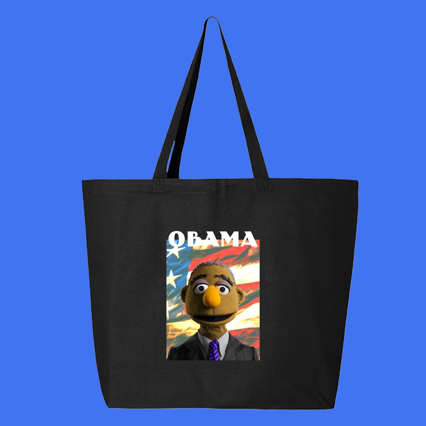 obama muppet flag tote bag