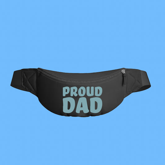 Proud Dad Blue Gray Fanny Pack