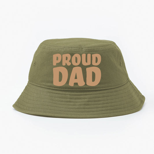 Proud Dad Brown Bucket Hat